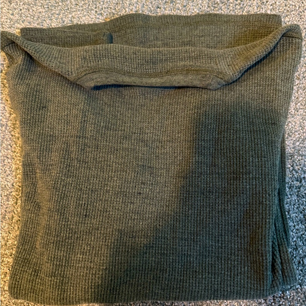 Long sleeve waffle Henley shirts